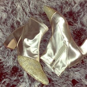Gold glittered Booties